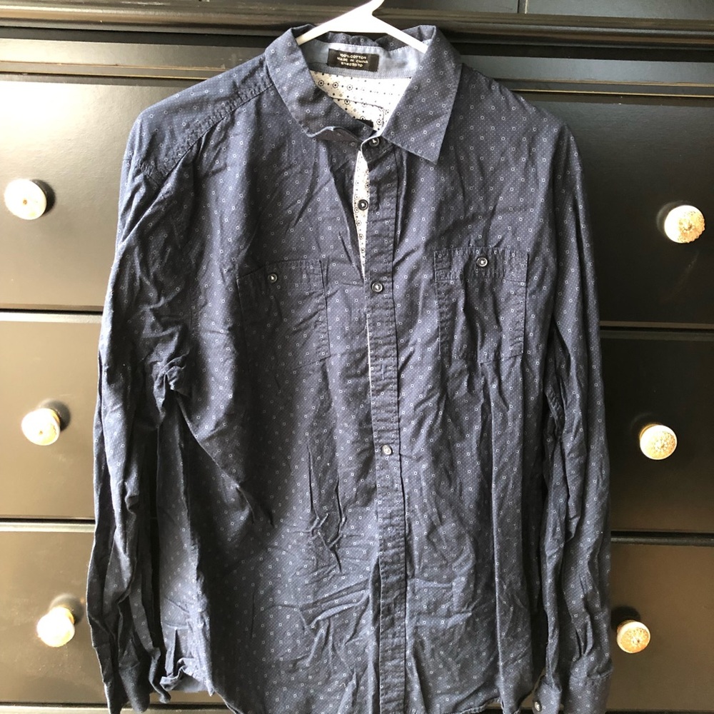 Eighty Eight button down. Large. Blue